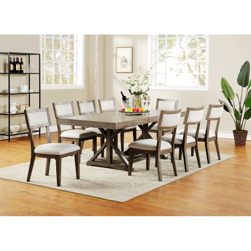 Gracie Oaks Minimalist Contemporary Dining Room Furniture Dining Table Leaf Large Family Wayfair